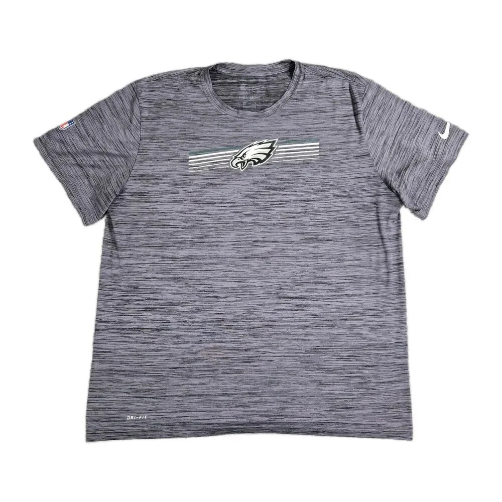 Mens Nike DriFIT Philadelphia Eagles On Field Apparel T Shirt Gray 2XL NFL